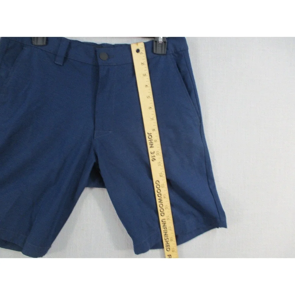 Banana‎ Republic Navy Blue Flat Front Cotton Blend Stretch Casual Shorts Size 32
